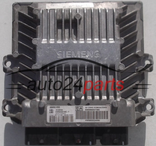 MOTORSTEUERGERÄT ECU STEUERGERÄT CITROEN PEUGEOT 2.0 HDI SIEMENS VDO 5WS40316C-T, 5WS40316CT, SW9660507580, HW9655534080, SID803A