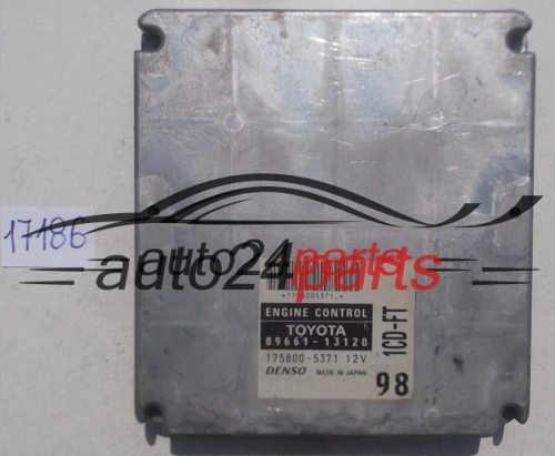 KOMPUTER STEROWNIK SILNIKA TOYOTA COROLLA VERSO 2.0 TD4 DENSO 175800-5371, 1758005371, 89661-13120, 8966113120, 1CD-FT, 1CDFT 