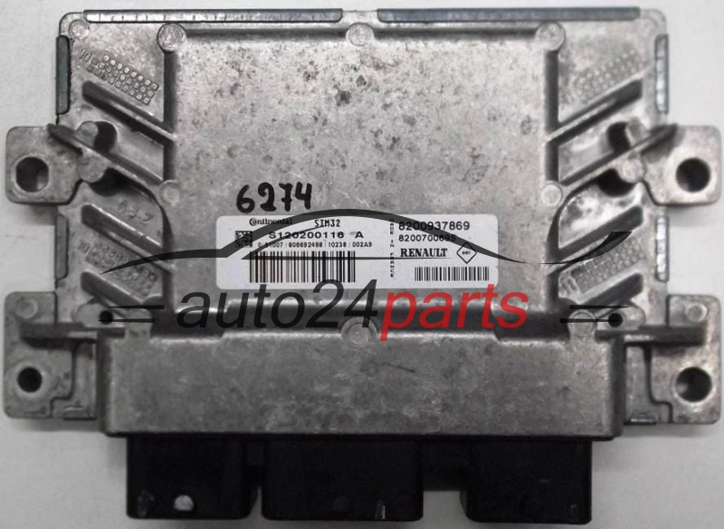 ECU CENTRALITA DE MOTOR  RENAULT CLIO MODUS 1.2 CONTINENTAL S120200116 A