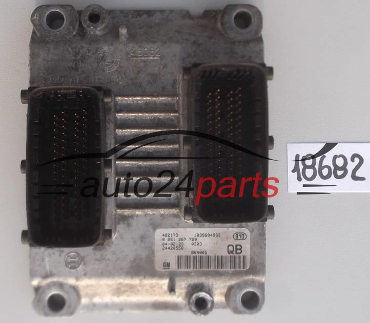 KOMPUTER STEROWNIK SILNIKA OPEL CORSA C 1.0 Z10XEP BOSCH 0261207720 QB 24420558 24420621 6235245 55354330 6235399