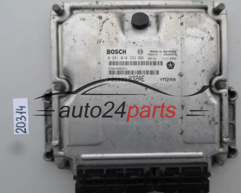 KOMPUTER STEROWNIK SILNIKA CHRYSLER PT CRUISER 2.2 CRDI BOSCH 0281010292, 0 281 010 292, P05033032AE