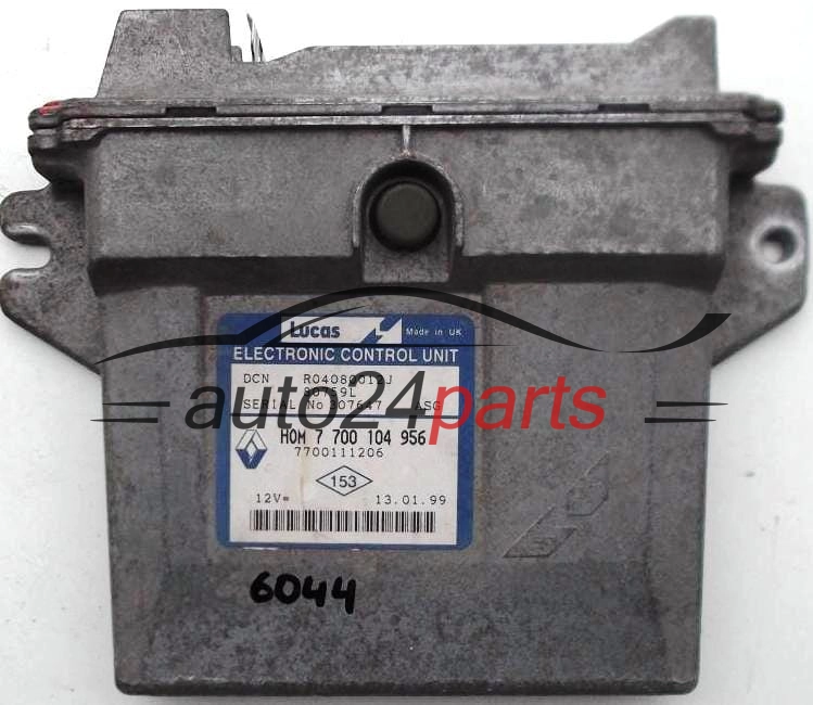 KOMPUTER STEROWNIK SILNIKA RENAULT KANGOO 1.9 D R04080012J, HOM 7700 104 956, HOM7700104956, 7700104956
