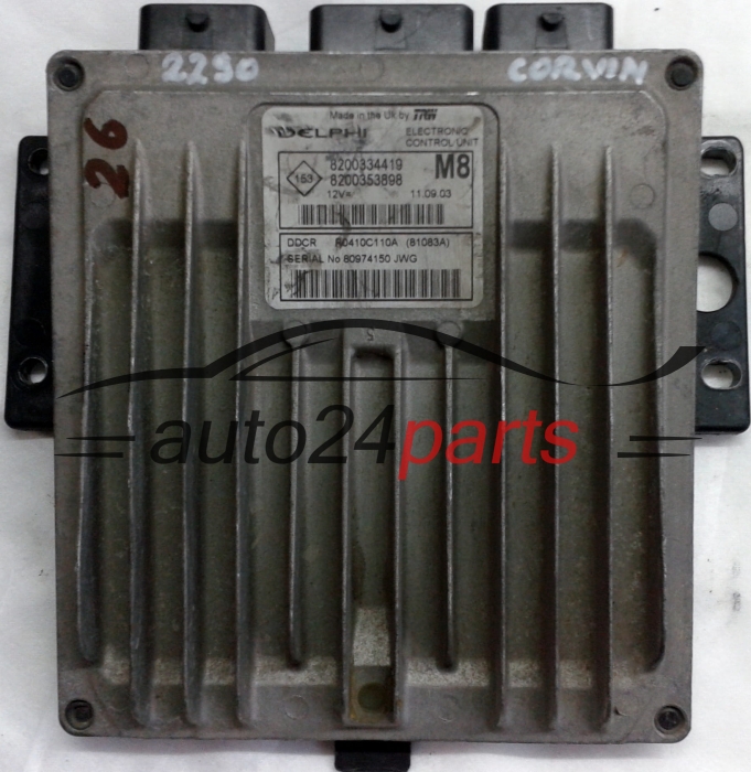 CENTRALINA DO MOTORE RENAULT MEGANE SCENIC NISSAN MICRA 1.5 DCI DELPHI R0410C110A, 8200334419, 8200353898 M8