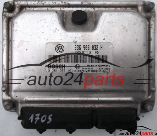CENTRALINA MOTORE SEAT LEON 1.4 16V 036906032H, BOSCH  0261207191, 26SA8532 1184 2098, BENZIN ME7.5.10 4434