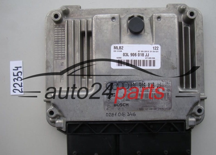 CALCULATEUR MOTEUR AUDI A5 2.0 TDI BOSCH 0 281 018 346, 0281018346, 03L 906 018 JJ, 03L906018JJ, EDC17C46
