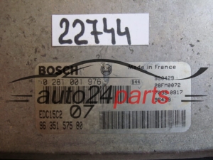 KOMPUTER STEROWNIK SILNIKA CITROEN XSARA PEUGEOT 306 2.0 BOSCH 0281001976, 0 281 001 976, 9635157580, 96 351 575 80, EDC15C2 07
