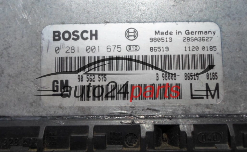 KOMPUTER STEROWNIK SILNIKA OPEL ASTRA VECTRA ZAFIRA 2.0 DTL BOSCH 0 281 001 675,  GM 90 562 575 LM