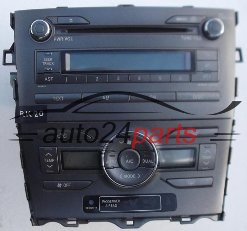 CONTROL PANEL CD RADIO CLIMATRONIC TOYOTA AURIS 55-900-02220-B / 5590002220B / 86120-02520 / 8612002520 / 122000-8900B101 / 1220008900B101 