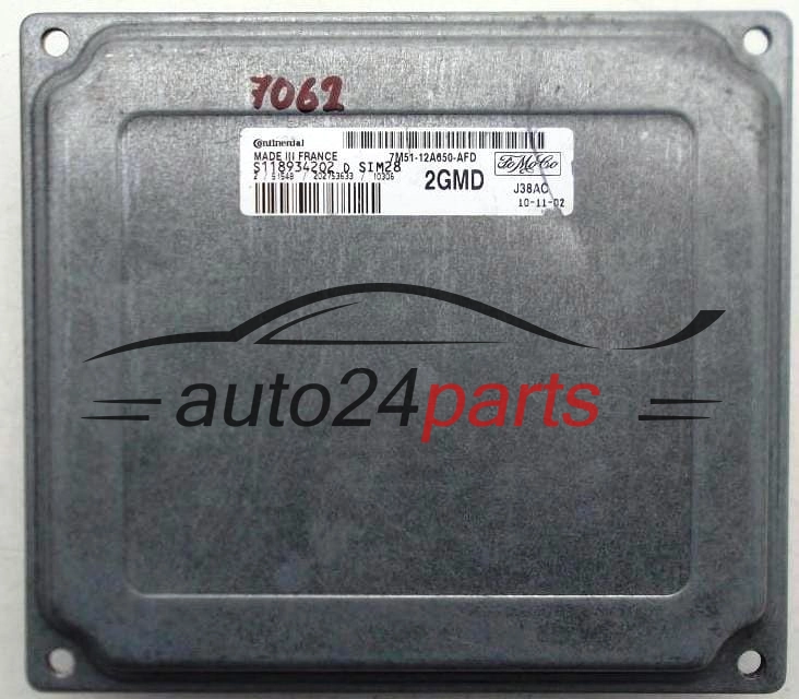 ECU ENGINE CONTROLLER FORD FOCUS 1.6 CONTINENTAL S118934202 D