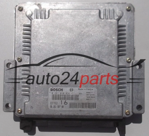 CENTRALINA DO MOTORE PEUGEOT 406 2.0 HDI BOSCH 0 281 010 034,  96 351 567 80