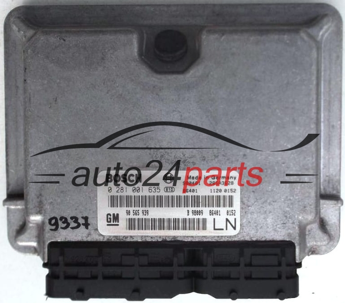 KOMPUTER STEROWNIK SILNIKA OPEL OMEGA B 2.0DTI, BOSCH 0 281 001 635, 0281001635, 90 565 939 LN, 90565939 LN 