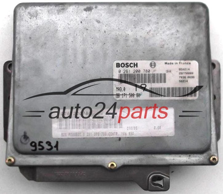KOMPUTER STEROWNIK SILNIKA CITROEN PEUGEOT 1.0 BOSCH 0 261 200 780, 96 171 500 80