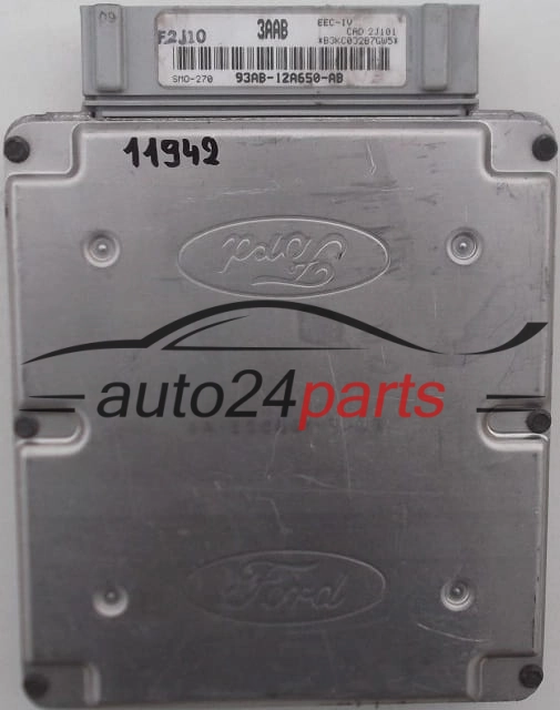 KOMPUTER STEROWNIK SILNIKA FORD ESCORD 1.6, 93AB-12A650-AB, 93AB12A650AB, SMO-270 3AAB, CAD 2L061