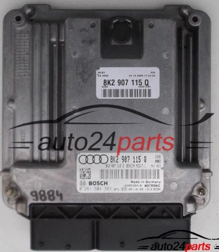 ECU CENTRALITA DE MOTOR AUDI A4 A5 2.0 TFSI BOSCH 0 261 S04 383, 0261S04383, 8K2 907 115 Q, 8K2907115Q 