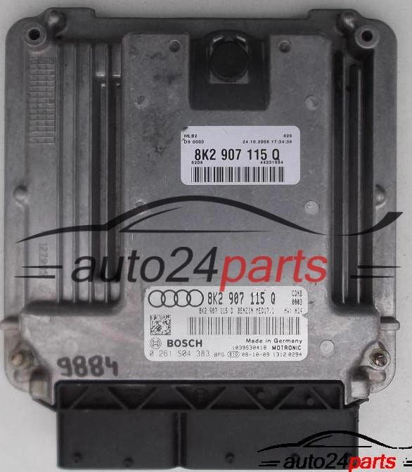 ECU CENTRALITA DE MOTOR AUDI A4 A5 2.0 TFSI BOSCH 0 261 S04 383, 0261S04383, 8K2 907 115 Q, 8K2907115Q 