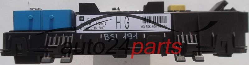 Central do sistema elétrico com caixa de relés e fusíveis, central de controle modul BSI OPEL ASTRA H GM 13 206 759 HG