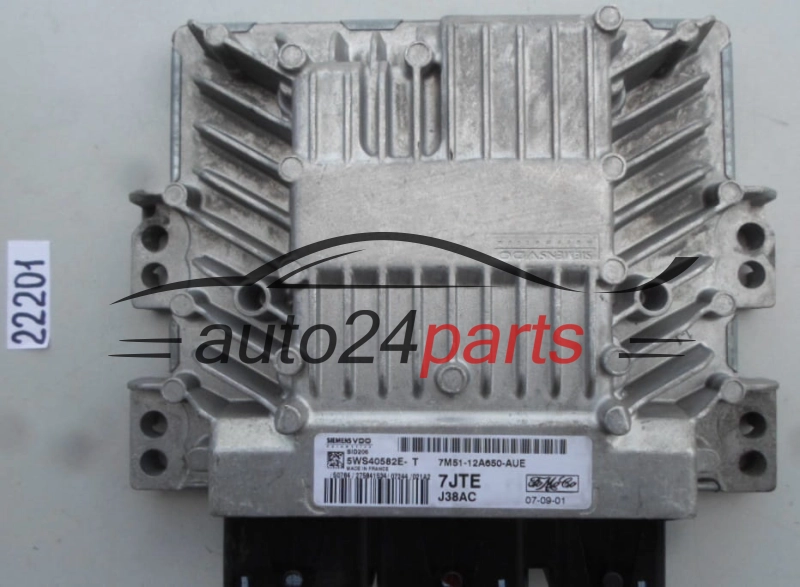 MOTORSTEUERGERÄT ECU STEUERGERAT FORD 1.8 TDCI 5WS40582E-T, 5WS40582ET, 7M51-12A650-AUE, 7M5112A650AUE