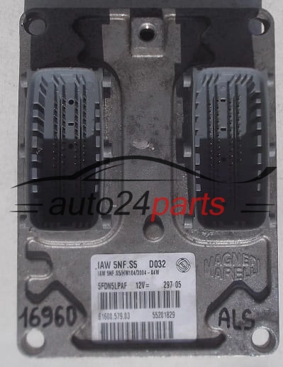 ECU CENTRALITA DE MOTOR FIAT PANDA 1.2 MAGNETI MARELLI IAW 5NF.S5, 55201829, 61600.579.03