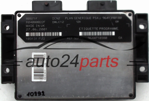 Μονάδα Ελέγχου Κινητήρα CITROEN PEUGEOT LUCAS R04080022F, PSA 9641390180, SOFT 9644710380, DCN2, DWLC12