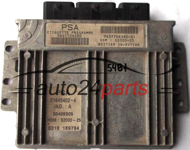 CENTRALINA DO MOTORE PEUGEOT 206 1.4 SAGEM 21645402-4, 9641106280, 9637706380-01