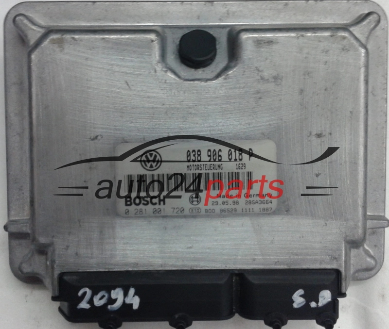 KOMPUTER STEROWNIK SILNIKA VW VOLKSWAGEN PASSAT 1.9 TDI AFN 038906018P, 038 906 018 P, BOSCH 0 281 001 720, 0281001720, DIESEL 1629, 28SA3664 