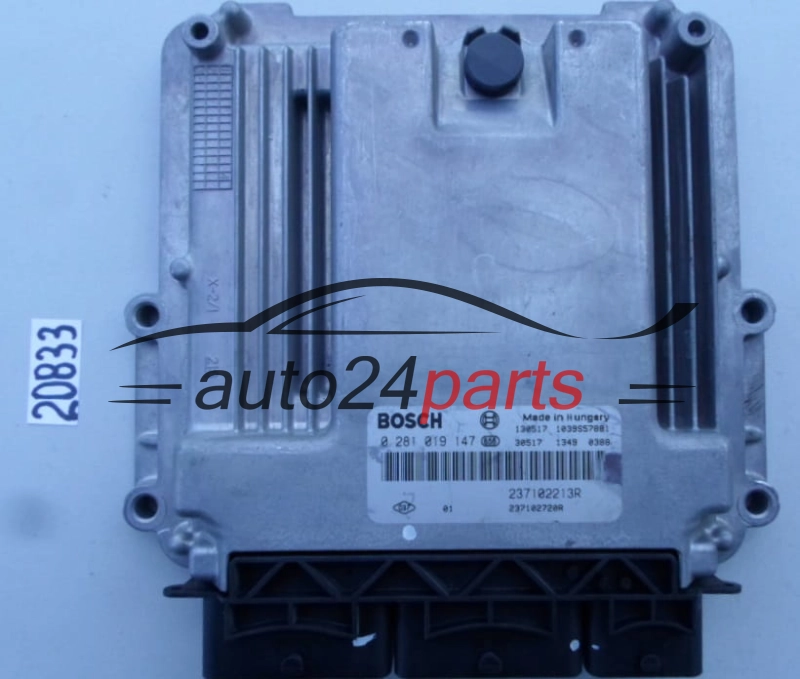Μονάδα Ελέγχου Κινητήρα DACIA DOKKER BOSCH 0 281 019 147, 0281019147, 237102213R 