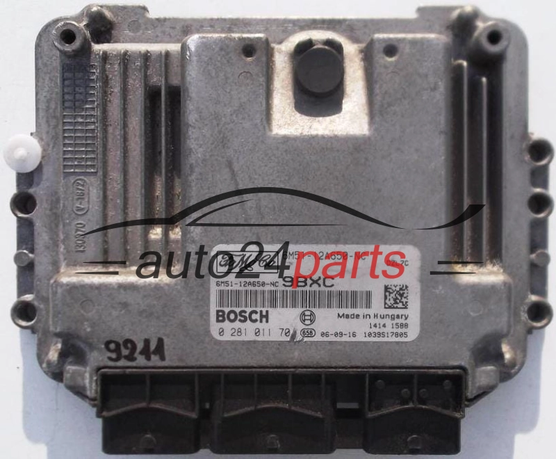 Μονάδα Ελέγχου Κινητήρα FORD FOCUS 1.6 TDCI BOSCH 0 281 011 701, 0281011701, 6M51-12A650-NC, 6M5112A650NC