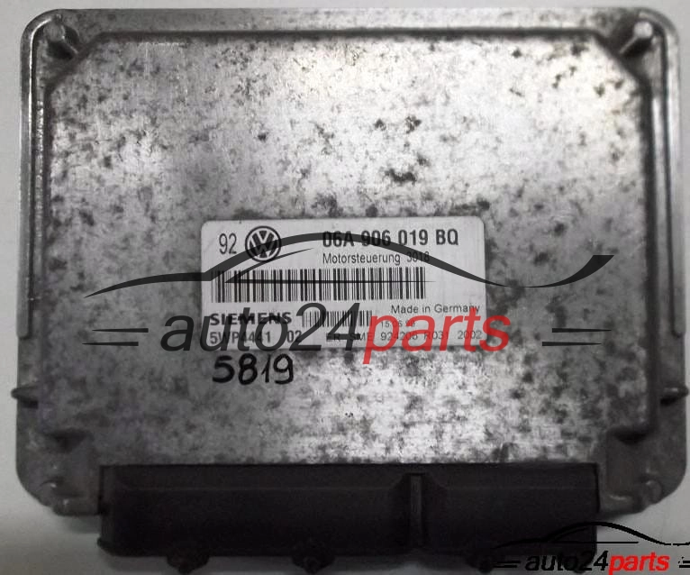 ECU ENGINE CONTROLLER VW VOLKSWAGEN GOLF BORA 1.6 06A906019BQ, 06A 906 019 BQ, SIEMENS 5WP4441 02