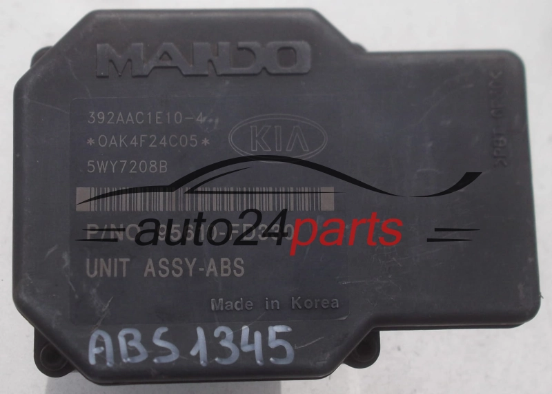POMPE HYDRAULIQUE ET CALCULATEUR dABS KIA RIO 58970-FD100, 58970FD100, 392AAC1E10-4, 392AAC1E104, 5WY7208B, 95610-FD330, 95610FD330