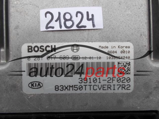 MOTORSTEUERGERÄT ECU STEUERGERAT KIA HYUNDAI BOSCH 0 281 017 609, 0281017609, 39101-2F020, 391012F020