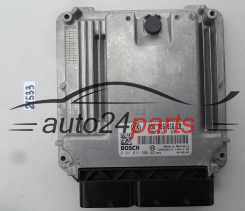 VOLKSWAGEN GOLF TOURAN 1.9 TDI BOSCH 0 281 011 900, 0281011900, 03G 906 016 CB, 03G906016CB, EDC16U1, 1039S06216