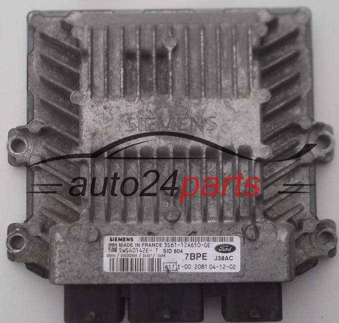 ECU CENTRALITA DE MOTOR  FORD FIESTA 1.4 TDCI SIEMENS 5WS40142E-T,  3S61-12A650-GE
