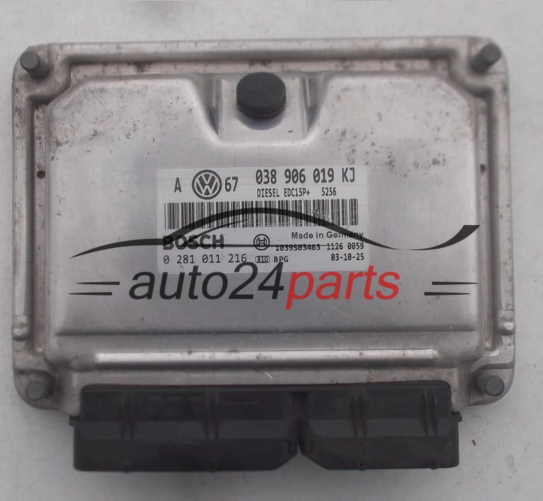 VOLKSWAGEN GOLF 1.9 TDI 038906019KJ, 038 906 019 KJ, BOSCH 0 281 011 216, 0281011216
