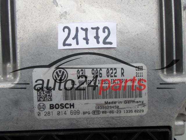  VW VOLKSWAGEN AUDI 2.0 TDI BOSCH 0 281 014 699, 0281014699, 03L 906 022 R, 03L906022R, EDC17CP14 
