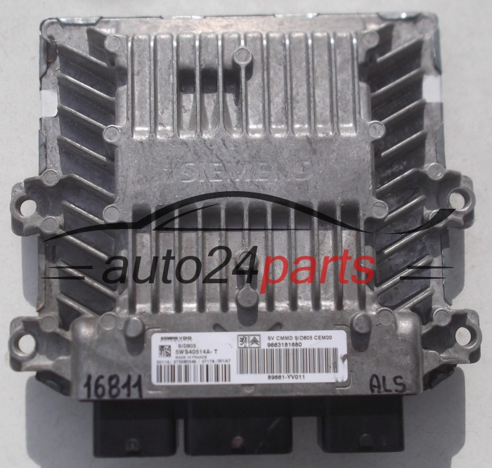  Μονάδα Ελέγχου Κινητήρα CITROEN C2 C3 1.4 HDI SIEMENS 5WS40514A-T, 5WS40514AT, 9663181680 89661-YV011