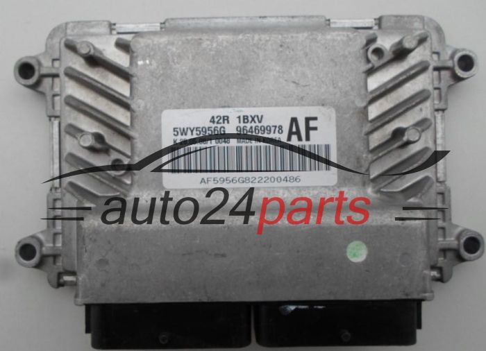 ECU ENGINE CONTROLLER  CHEVROLET AVEO 1.2 5WY5956G, 96469978 AF