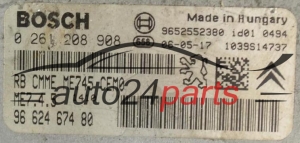 KOMPUTER STEROWNIK SILNIKA CITROEN PEUGEOT 1.6 BOSCH 0 261 208 908, 96 624 674 80