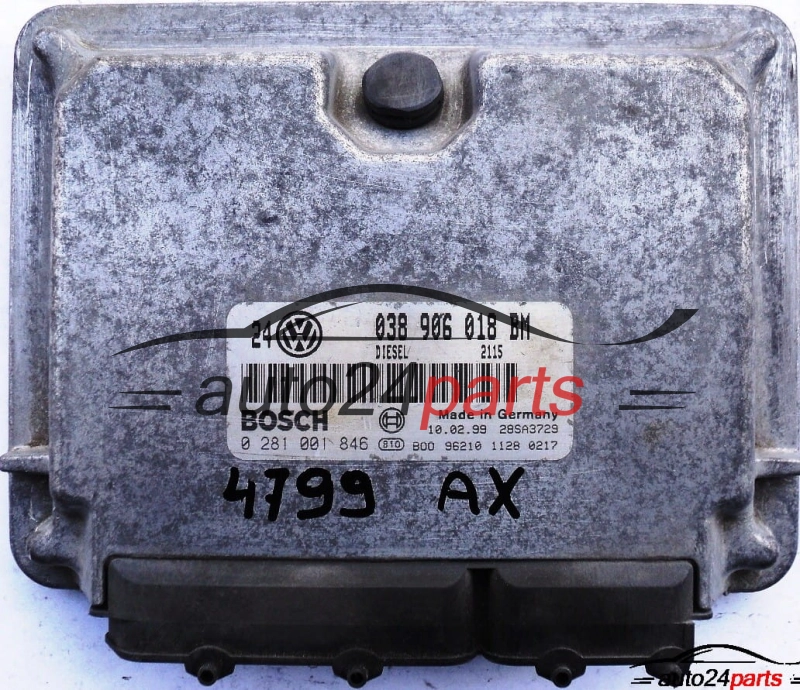 CENTRALINA DO MOTORE VW VOLKSWAGEN GOLF BORA 1.9 TDI AHF 038906018BM, 038 906 018 BM BOSCH 0281001846, 0 281 001 846