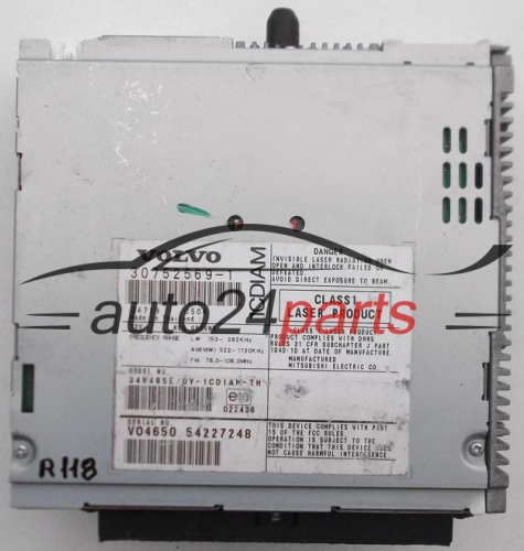 RADIO CD VOLVO V50 30752569-1 / 307525691 / 34V465E / DY-1CDIAM-TH / DY1CDIAMTH - R118