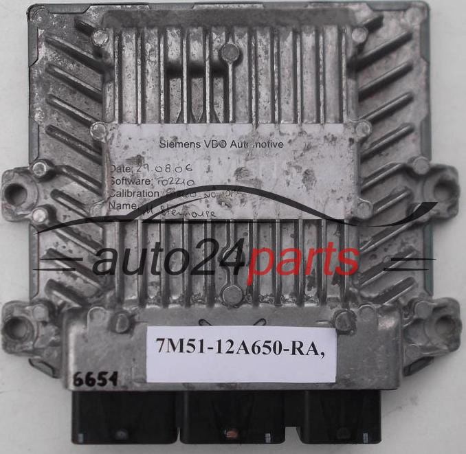 MOTORSTEUERGERÄT ECU STEUERGERÄT FORD 2.0 TDCI SIEMENS 5WS40331C-T,  FoMoCo 7M51-12A650-RA