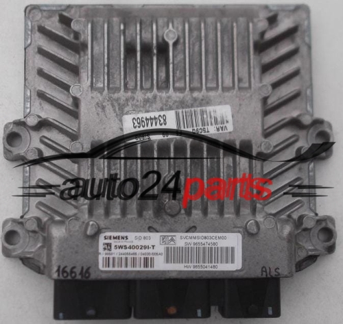 ECU CENTRALITA DE MOTOR PEUGEOT CITROEN 2.0 HDI, SIEMENS 5WS40029I-T, 5WS40029IT, 9655474580, 9655041480, SID 803