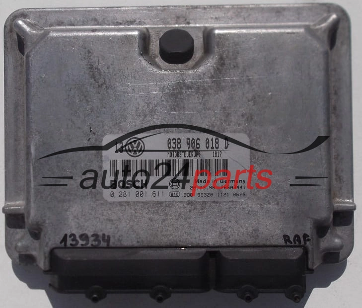 KOMPUTER STEROWNIK SILNIKA VW VOLKSWAGEN GOLF 1.9 TDI AGR 038 906 018 D, 038906018D, BOSCH 0 281 001 611, 0281001611
