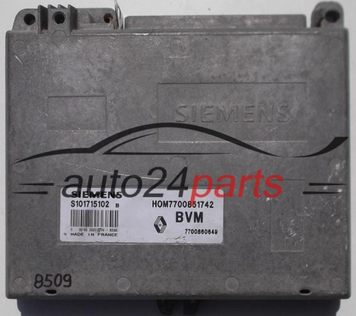 KOMPUTER STEROWNIK SILNIKA RENAULT CLIO 1.8 S101715102, HOM7700851742, 7700860649 - 8509, 9486