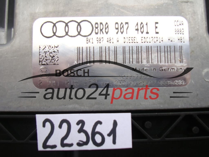KOMPUTER STEROWNIK SILNIKA AUDI A4, A5, Q5 3.0TDI, BOSCH 0 281 016 252, 0281016252, 8R0 907 401 E, 8R0907401E, 8K1907401A
