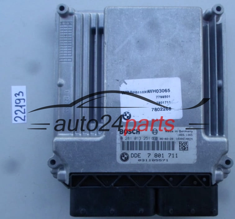 KOMPUTER STEROWNIK SILNIKA BMW BOSCH 0 281 013 251, 0281013251, DDE 7 801 711, 7801711
