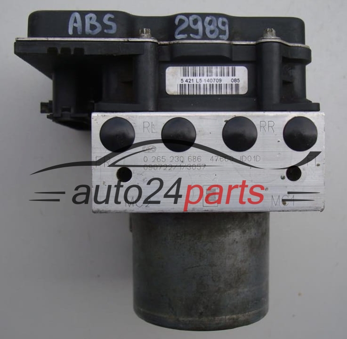 Αντλία αβς NISSAN QASHQAI BOSCH 0 265 230 686, 0265230686, 47660JD01D, 0265951223