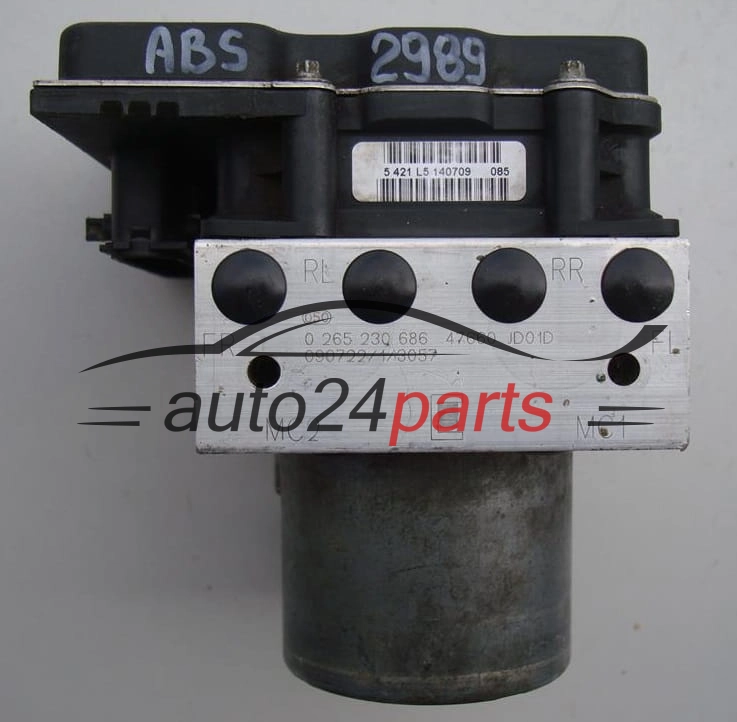 Αντλία αβς NISSAN QASHQAI BOSCH 0 265 230 686, 0265230686, 47660JD01D, 0265951223