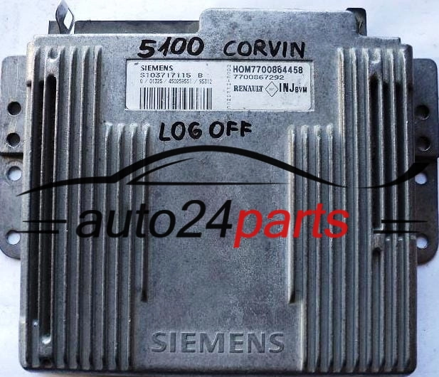 RENAULT LAGUNA 1.8 SIEMENS S103717115B, S103717115 B, HOM7700864458 HOM 7700864458, 7700867292