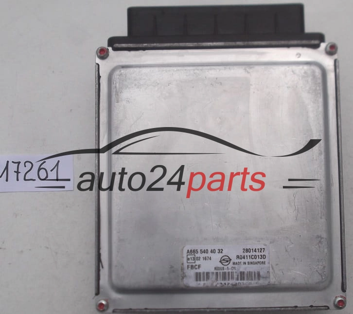 Μονάδα Ελέγχου Κινητήρα SSANGYONG RODIUS 2.7 DELPHI R0411C013D, A 665 540 40 32, A6655404032, 28014127
