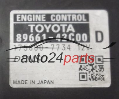 CALCULATEUR MOTEUR TOYOTA AVENSIS RAV-4 2.2 DENSO 175800-7734,  89661-42C00